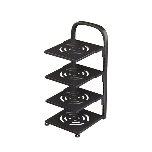 Lksixu Adjustable Home Kitchen Storage Rack For Pots And Pans With Strong Load-Bearing Capacity Ventilated Kitchen Organizer Storage Bins Organizers and Storage