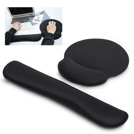 Antimicrobial Foam Wrist Rest - Allcaca 2-in-1 Wrist Pad For keyboard Home Office PC Keyboard Wrist Rest Pad Memory Foam Wrist Rest Pad Keyboard Mouse Support Cushion