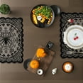 thumbnail image 4 of Skegnu Halloween Decorations Table Mat Kitchen Outdoor Decoration Halloween Knitted Black Placemat Lace for Halloween, 4 of 6