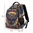 thumbnail image 2 of FORMRS Unisex Backpack Elementary School Travel Bookbag with Reflective Stripes, Blue Geometric Eagle, 2 of 7