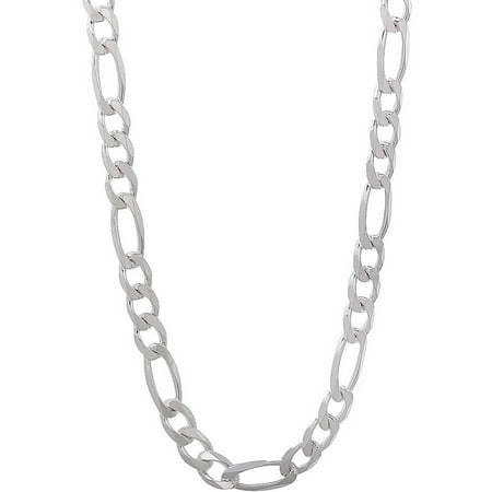 Sterling Silver Polished 4mm Figaro Chain, 20"