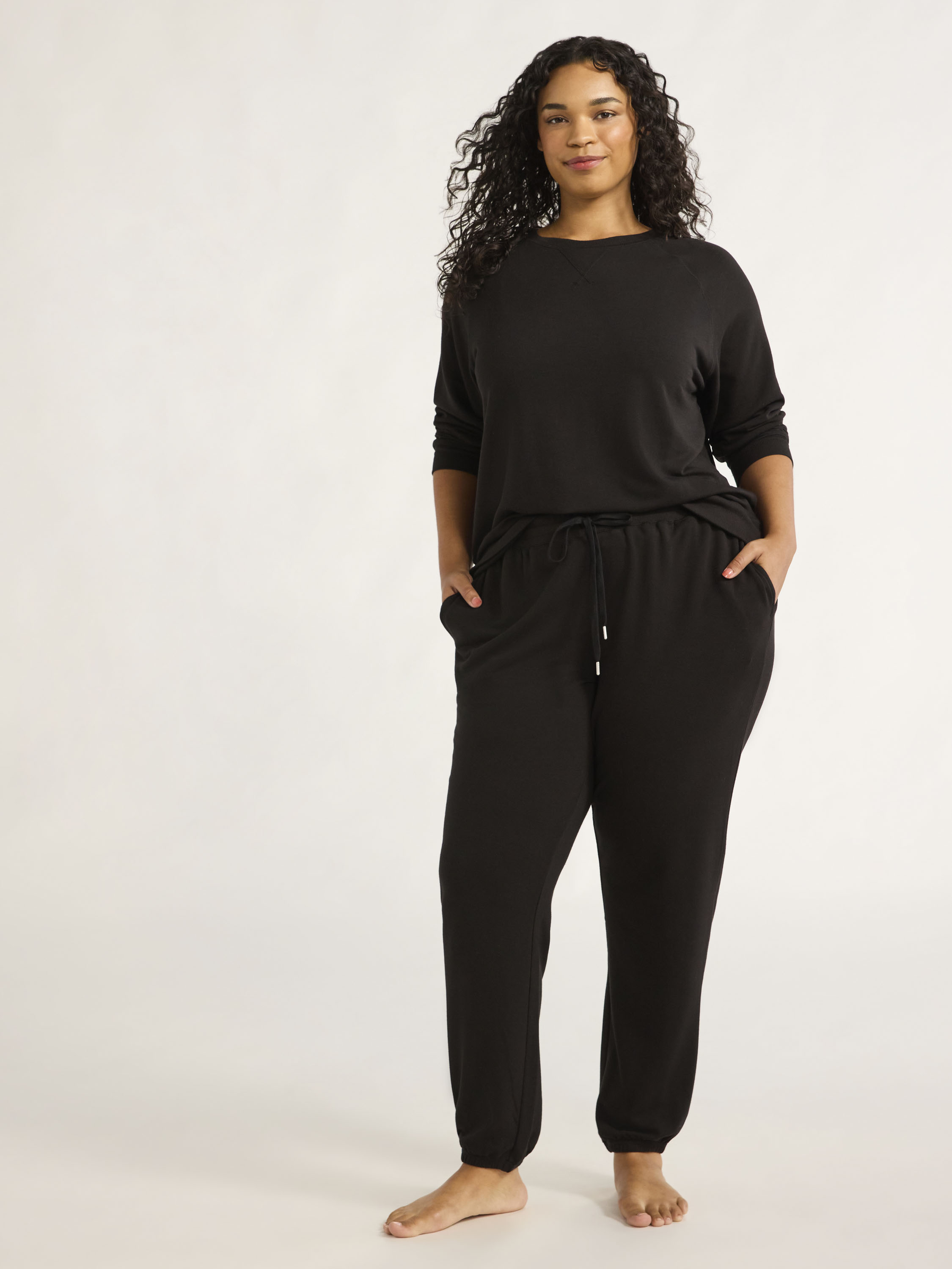 Joyspun Women's Velour Wide-Leg Sleep Pants, Size XS-3X - Walmart.com