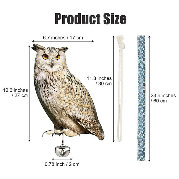 BAMILL Owl Decoy to Scare Birds Away Scarecrow, Fake Owl Statue for Home Garden Decor