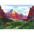thumbnail image 2 of CafePress - Zion: Down Canyon -  Round Wood Ornament 4", 2 of 2