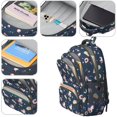 thumbnail image 4 of Unicorn and Donut Blue Pattern Backpack for School, Cute School Bag with Adjustable Shoulder Straps and Padded Back, 16.9"x12.6"x5.9", 4 of 5