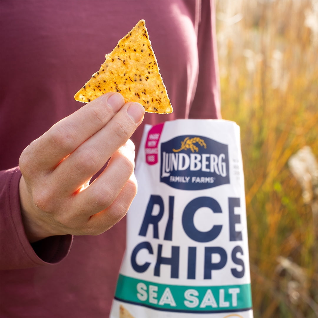 Pack of 6, Lundberg Sea Salt Rice Chips, 5.5 oz