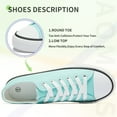 thumbnail image 4 of AOMAIS Womens Canvas Fashion Sneakers Classic Low Top Fabric Shoes Casual Walking Canvas Flats Cute Lace Up Tennis Shoes for Lady(Green US8), 4 of 8