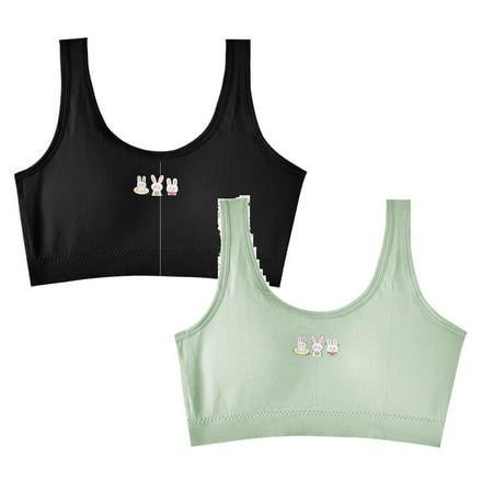 Teen Girls Bras for Girls Teen Girls  Sports Bra Racerback Straps & Soft Elastic Waistband Cotton & Spandex for 10 To 16 Years M