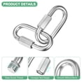 thumbnail image 2 of Conector rápido de 2 paquetes, M12 1/2" acero inoxidable D, enlaces de cadena de reparación para columpios/camping/senderismo/mochila, anillo de llave de torsión [Plata], 2 of 6