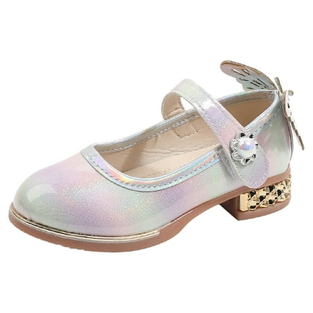 

JLFKNG Fashion Infants Girls Sandals Adorable Sparkly Closed Toe Girls Flat Sandals With Bow Knots Comfy Summer Shoes