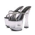 thumbnail image 6 of Women's Platform Sandals Thick Heels Night Club Shoes Luminous Shoes Catwalk Pole Dance Crystal Sole 17cm LFD-10367-A24, 6 of 7