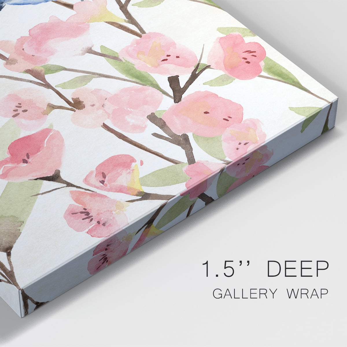 Cherry Blossom Perch II Premium Gallery Wrapped Canvas - Ready to Hang