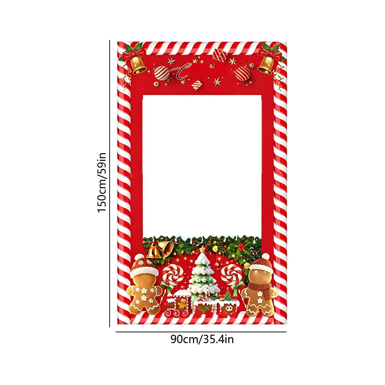 Cififendec Christmas Photo Booth Frame, Large Vibrant Festive Pattern ...