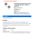 thumbnail image 2 of Front Wheel Hub and Bearing Kit 2 Piece - Compatible with 2015 - 2019 Ford Transit-150 2016 2017 2018, 2 of 2