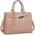 thumbnail image 1 of Bolsa para portátil RAINSMORE para mujer, 15.6 pulgadas, poliuretano, impermeable, color caqui, 1 of 8