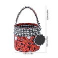 thumbnail image 3 of Yhmxh Halloween Trick or Treat Basket, Checkered Plaid Candy Tote Basket with Cute Embroidery, Reusable Halloween Candy Pail, Portable Storage Bag for Halloween Party Candy Collection and Decorations, 3 of 6