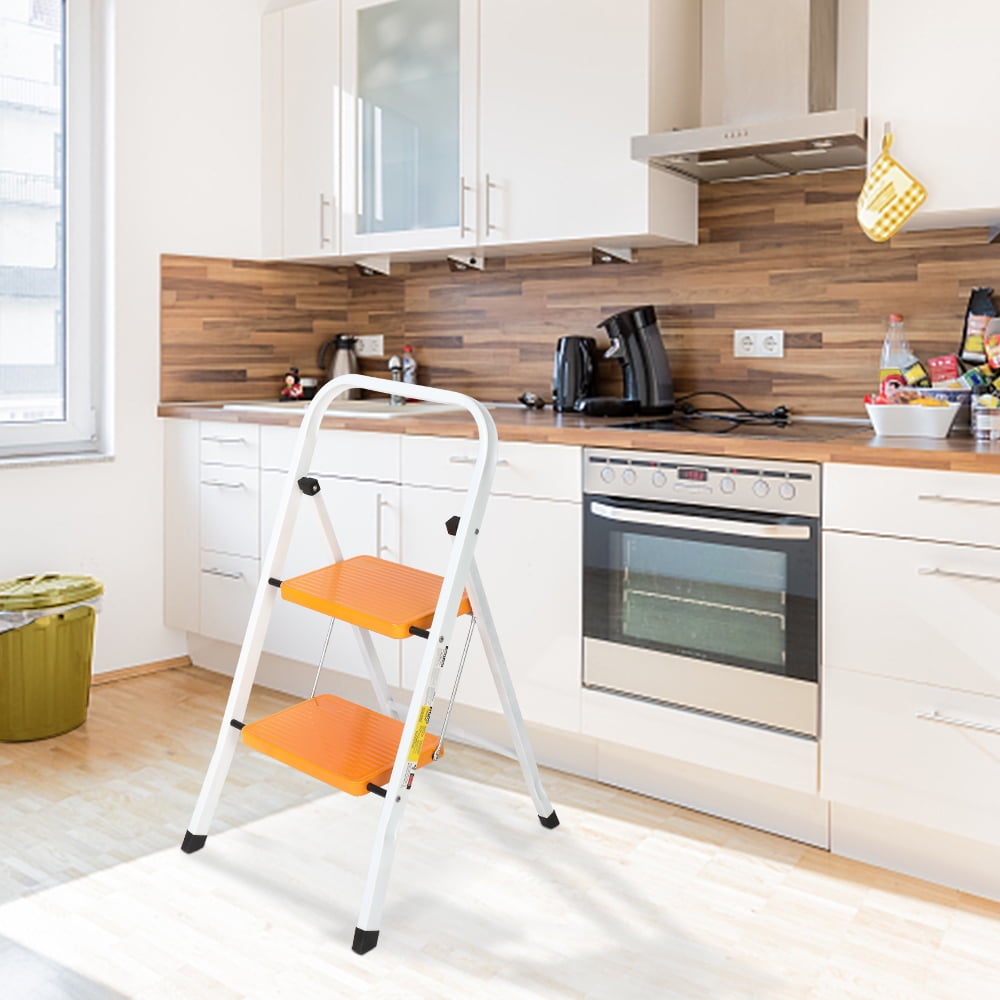 Private Jungle 2 Step Ladder Portable Step Stool with Handgrip Anti-Slip and Wide Pedal Sturdy Steel Ladder Multi-Use for Home,Garden and Office Private Jungle 2 Step Ladder Portable Step Stool with Handgrip Anti-Slip and Wide Pedal Sturdy Steel Ladder Multi-Use for Home,Garden and Office