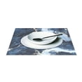 thumbnail image 3 of Ryvnso Placemats Set of 4 Blue Marble Dining Mats Heat-Resistant Non-Slip Washable Table Mat, 3 of 8