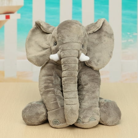16 inch/40cm Stuffed Elephant Plush Pillow Animal Cushion Baby Sleeping Toy