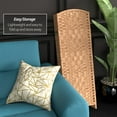 thumbnail image 3 of Red Lantern 4 ft. Short Diamond Weave Fiber Folding Screen - Natural - 6 Panel, 3 of 7