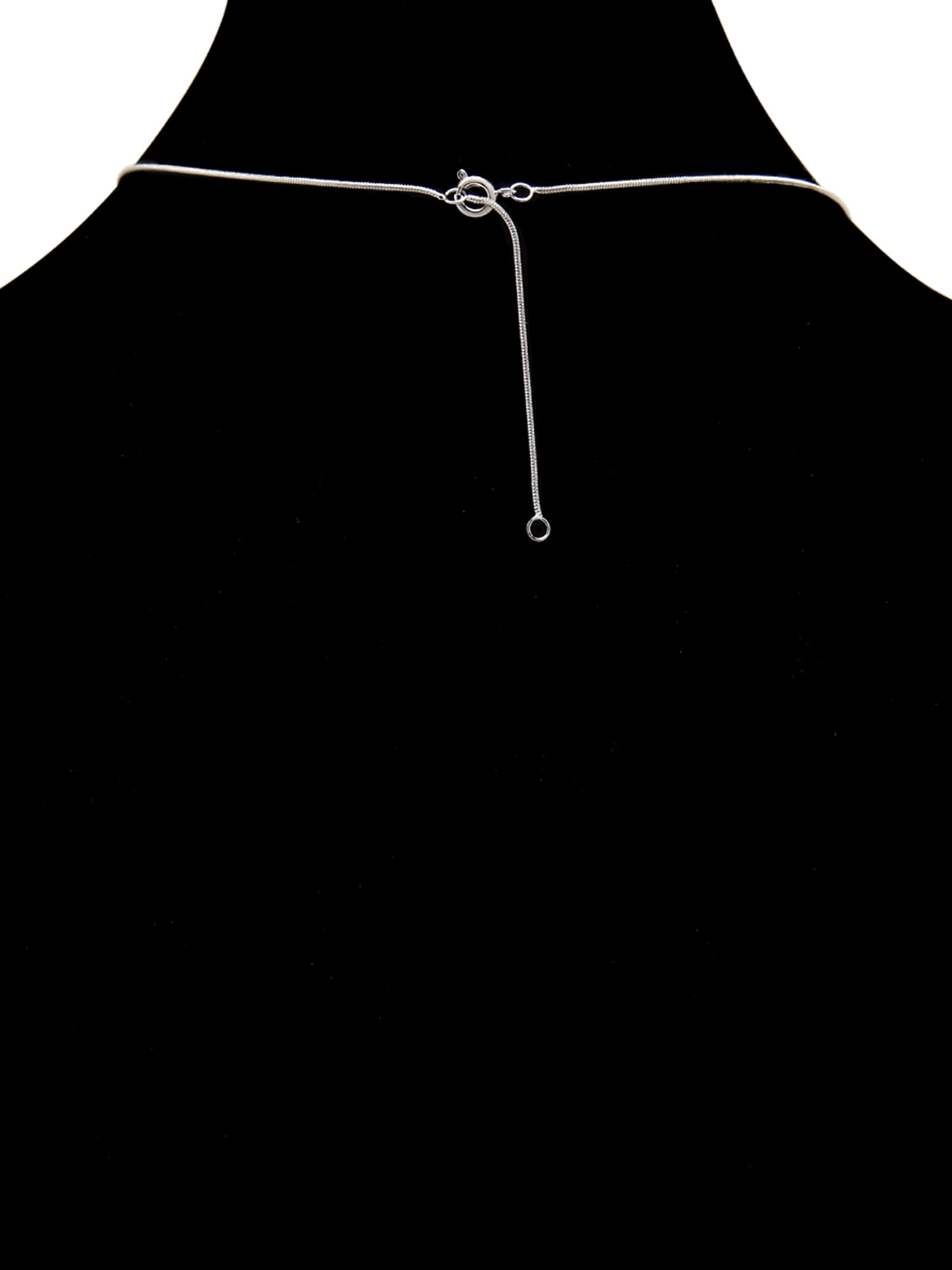 Believe by Brilliance Women's Necklace set with Cubic Zirconia in Fine Silver Plated Brass