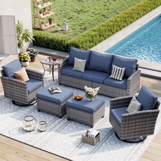 Wilcox Outdoor 4 Piece Acacia Wood Conversation Set with Cushions
