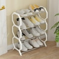thumbnail image 5 of Uutvery 4 Tier Shoe Rack Organizer with Metal Shelves Free Standing Shoe Storage for Bedroom Closet Entryway Dorm Room Holds 8-12 Pairs of Shoes White, 5 of 6