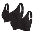thumbnail image 2 of Gvdentm Sports Bras for Women 2 Pack High Support Padded Sports Bra Workout Bras for Women Racerback Bra for Yoga(Black,XL), 2 of 8