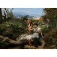 thumbnail image 2 of Henryk Siemiradzki 14x11 Gold Ornate Wood Frame and Double Matted Museum Art Print Titled - Roman Idyll - Fishing (1879), 2 of 4