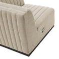 thumbnail image 5 of Modular Sofa Corner Chair, Beige Black, Fabric, French Living Lounge Cafe Lobby Hospitality Restaurant, Modern Contemporary HB33757, 5 of 6