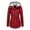Red, variant on Faux Fur Hooded Jacket For Women Hooded Thicken Fleece Lined Parkas Drawstring Waist Plus Size Coats Solid Long Sleeve Winter Outdoor Zip Up Jackets With Pockets