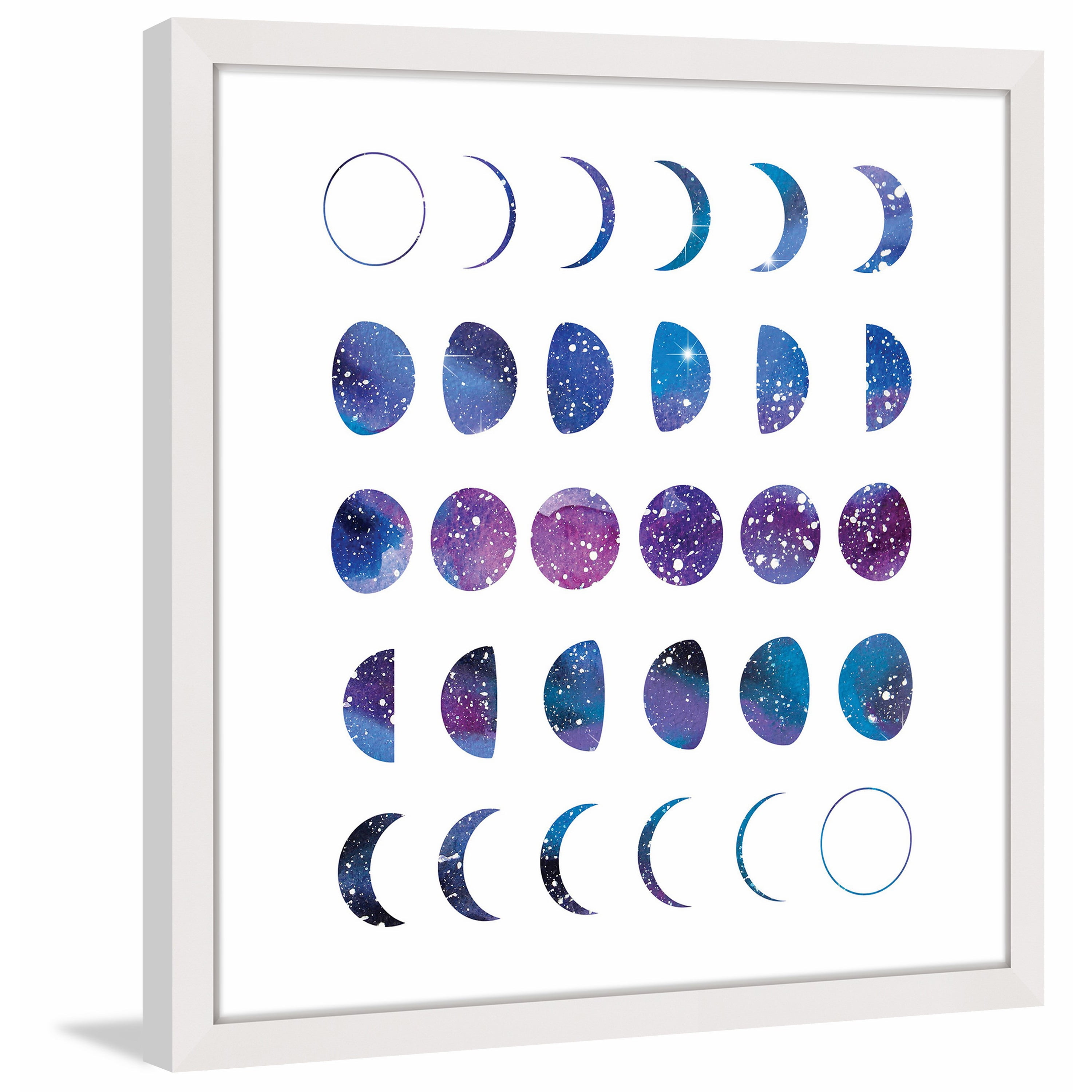 Marmont Hill "Moon Phases 2" by Shayna Pitch Framed Painting Print