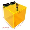 thumbnail image 2 of T'z Tagz 8 Inch Neon Yellow Acrylic Locking Donation, Ballot, Suggestion Box, 2 of 4