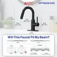 thumbnail image 5 of Bathroom Sink Faucet with Pull Down Sprayer, Oil Rubbed Bronze Single Handle Pull Out Faucet with Pop-Up Drain, 1 or 3 Hole Laundry Bar Basin Faucet with Deck Plate, 5 of 18