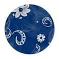 thumbnail image 4 of HAOXIT Blue Paisley Tablecloth Round Flower Abstract Pattern Waterproof Wipeable Table Cloth Cover Table Pad Cover for Dining Room Fitted Table 42-46, 4 of 8