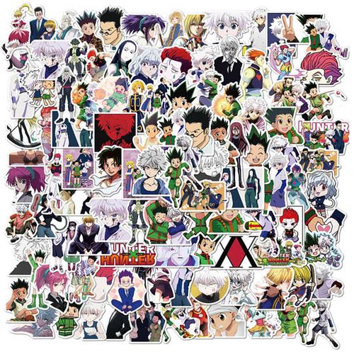 pwfe 100 pcspack anime hunter x hunter waterproof pvc stickers car