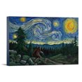 thumbnail image 1 of Bigfoot, Starry Night, (12x18 Wrapped Canvas, Wall Decor, Artwork), 1 of 5