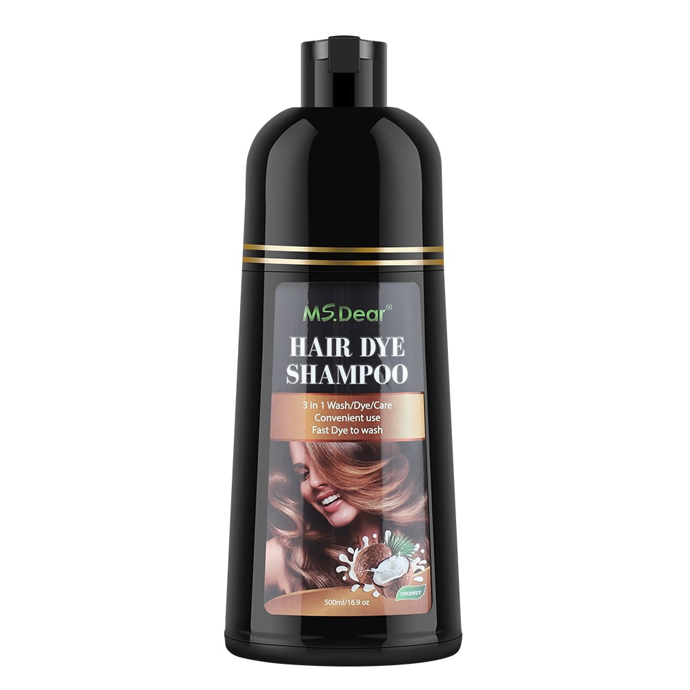 Hair Color Shampoo for Gray Hair, Magic Hair Dye Shampoo, Colors Hair in Minutes, Long Lasting 3 in 1 Hair Color, 400ml Coffee