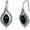 Black Onyx, variant on Black Onyx/Moonstone/Red Agate Earrings Sterling Silver Vintage Celtic Knot Dangle Drop Earrings for Women