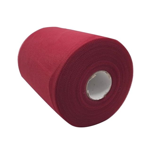 Bearachild Carretes de rollo de tul elegantes para decoraciones de fiesta únicas, telas de tul en rollo de aplicación amplia de poliéster Kits de decoración para fiestas C18vino tinto