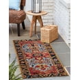 thumbnail image 4 of Unique Loom Outdoor Traditional Collection Area Rug - Regal (2' 7" x 10' Runner Rust Red and Blue/Yellow), 4 of 9