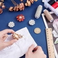 thumbnail image 3 of 4Pcs 2 Styles Rhinestone Buttons Cover Button Cover Sleeve Buttons Cover Flower Buttons Cover Detachable Shirt Button Clips for Dress Suit Tux Shirt Accessories Red, 3 of 9