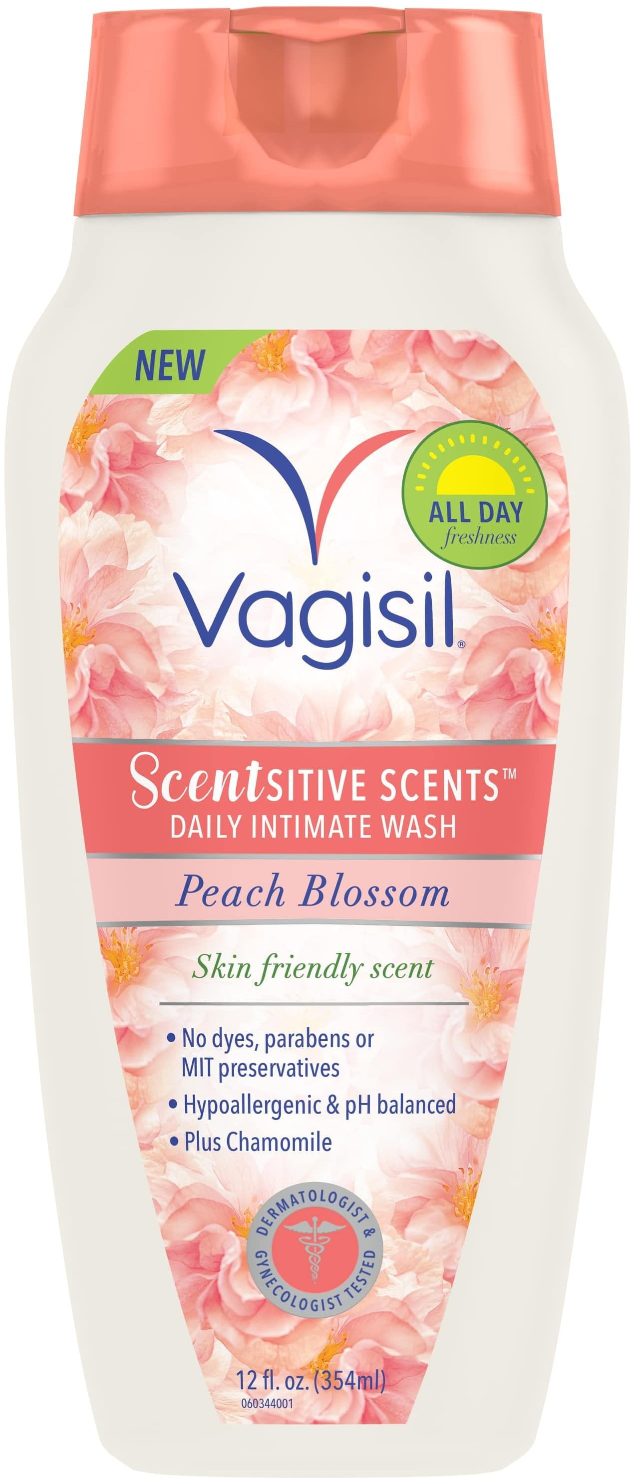 Vagisil Wash Scentsitive Scents Peach Blossom 12 oz (Pack of 2)