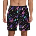 thumbnail image 2 of Goofa Colorful Guitar Printed Men's Swim Trunks Board Shorts Quick Dry Mens Swimming Trunks with Compression Liner,Breathable Fit Hawaii Beach Shorts-X-Large, 2 of 9