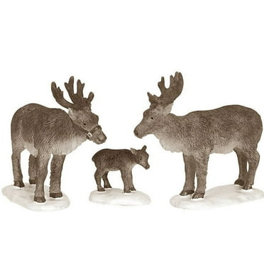 lemax decoration 'reindeer', set of 3 figures by lemax