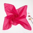 thumbnail image 1 of Nvzi Bufanda elegante personalizada, bufanda cuadrada de gasa de verano de color sólido, bufanda de seda sintética, bufanda decorativa (rosa oscuro), 1 of 2