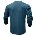thumbnail image 7 of Honeeladyy Mens Long-Sleeve Lightweight Crewneck Top #Tc-Blue-XL, 7 of 7