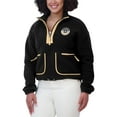 thumbnail image 4 of Women's WEAR by Erin Andrews Black New Orleans Saints Polar Fleece Half-Zip Jacket, 4 of 5