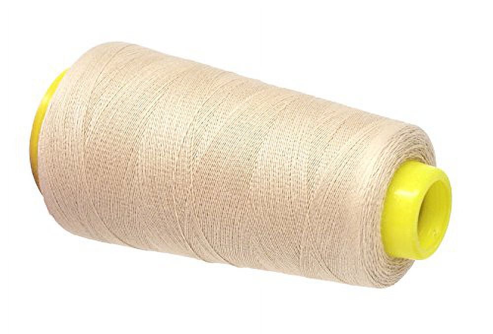 Mandala Crafts Mercerized Cotton Thread for Sewing Machine - 50 WT Cotton  Threads for Quilting Thread - 2400 Yds Beige Thread Cotton Cone Thread for