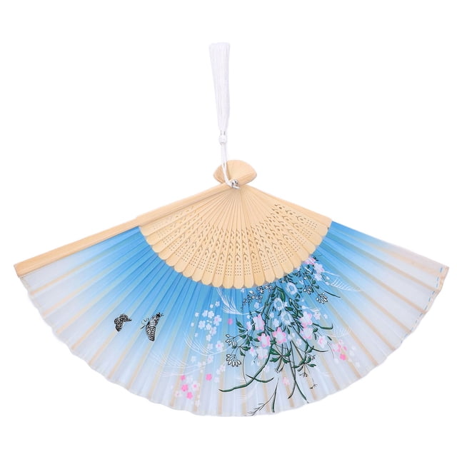 Abanico Plegable, Abanico Plegable Floral De Bambú Resistente único Para Decoración Para Baile Para Regalo